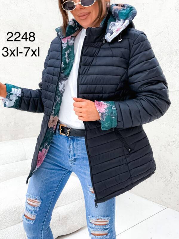 Kurtki damskie duże rozmiary Roz 3XL-7XL, 1 Kolor Paczka 5 szt